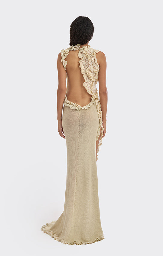 Art pieces - Knit Low-Back Maxi Dress